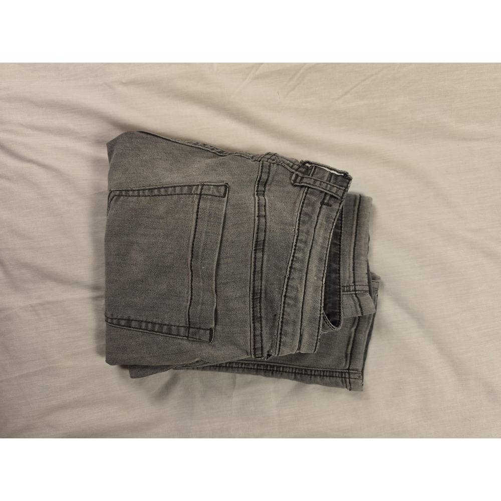 Free People Jeans Womens 27 Gray Light Wash Mid Rise Skinny Zip Pocket Stretch